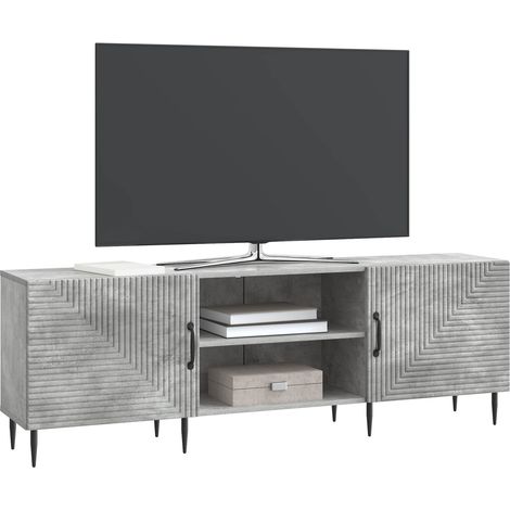Maison Exclusive - Meuble TV Gris béton 150 x 31 x 50 cm Bois d'ingénierie