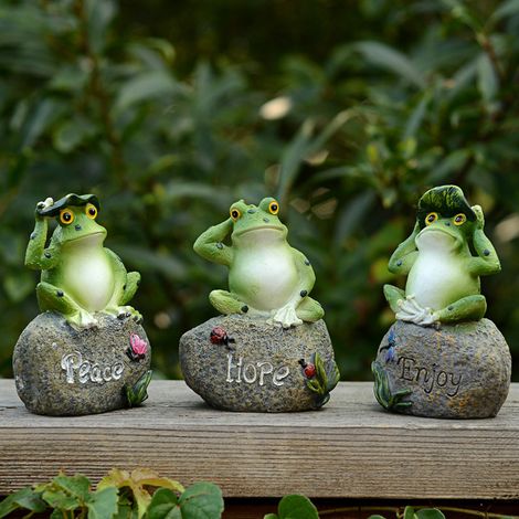 Outdoor Frog Ornaments Frog Garden Statue Frog Garden Decorations Frog Sculpture Yard Decoration Patio Lawn Decoration (1/4)