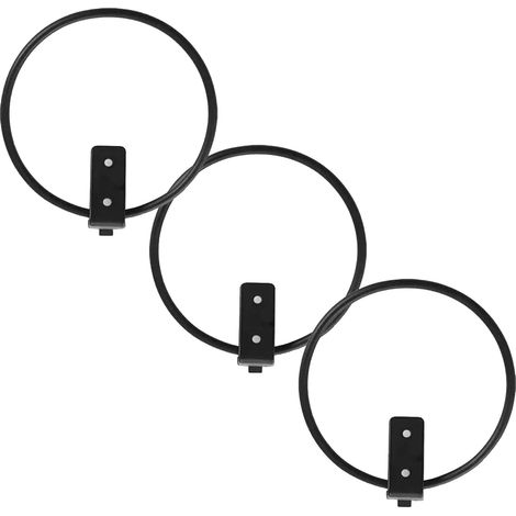 Lot de 3 supports muraux en métal pour pots de fleurs de 15 cm (6 pouces), pour une utilisation intérieure et extérieure. (1/5)