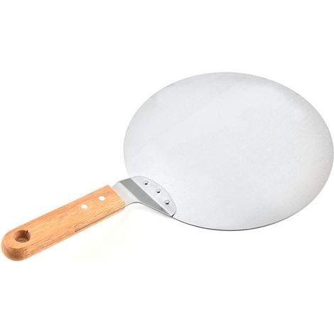 Pelle à pizza avec manche en bois Pelle à pizza en acier inoxydable Diamètre 25 cm (1/5)