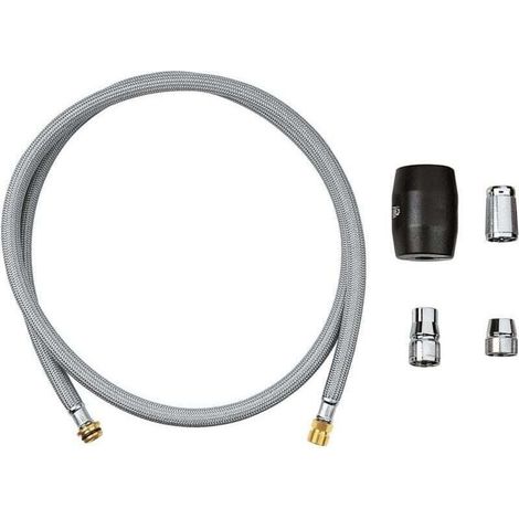 Robinet de cuisine flexible avec douchette extractible, compatible avec les derniers modèles de robinets Grohe, tressé en nylon, 48293000 (1/2)