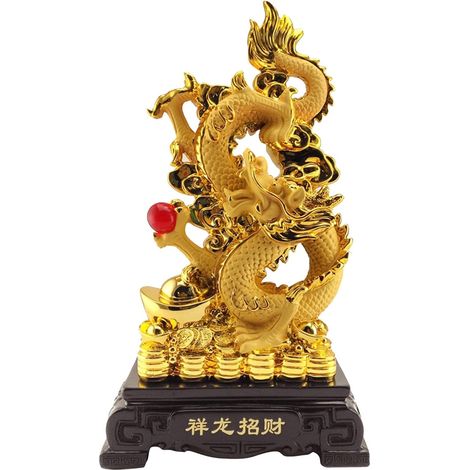 Antike Drachenfigur Chinesische Drachenstatuen Goldene
