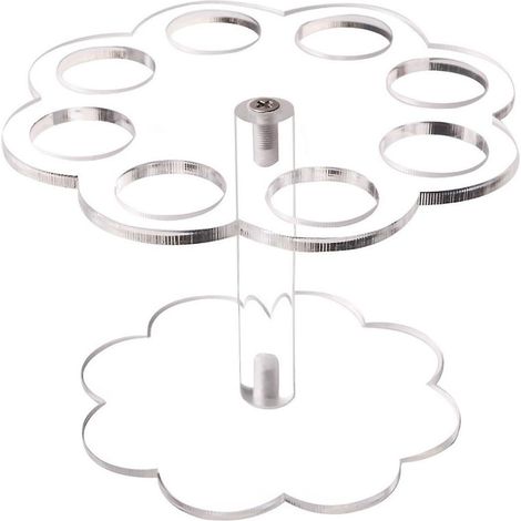 Présentoir à cornets de glace détachable en acrylique à 8 trous pour buffet de mariage, présentoir à cornets gaufrés pour fête (1/5)
