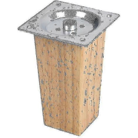 Quatre pieds carrés en chêne, utilisés pour la fabrication et la réparation de meubles, 10 cm. (1/5)