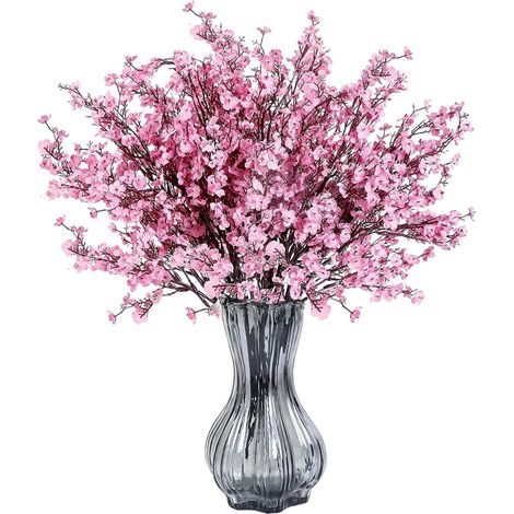 Fleurs artificielles en soie pour bébé - Gypsophile au toucher réaliste - Pour vase, maison, bureau, intérieur et extérieur, jardin, décoration de fête (1/5)