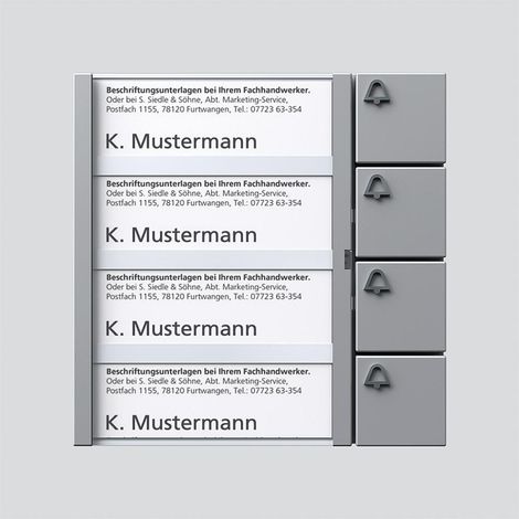 Siedle&Söhne Tasten-Modul si/met TM 612-4 SM (1/2)