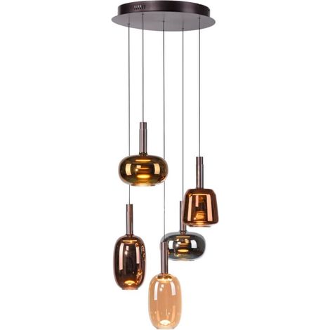Lampe suspendue joyeuse Irides Ronde à 6 lumières - 2682-70