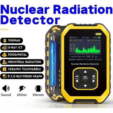 Compteur Geiger numérique - Dosimètre radioactivité + écran LCD - Détection rayonnement nucléaire - Sécurité professionnelle et voyage - Travailleurs et aventuriers