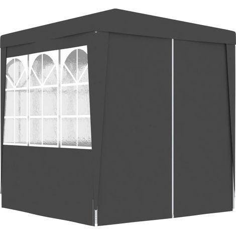 Vidaxl – Tente de réception 2x2 m avec parois latérales – Structure en acier inoxydable – Résistante aux UV et à l'eau – Montage facile