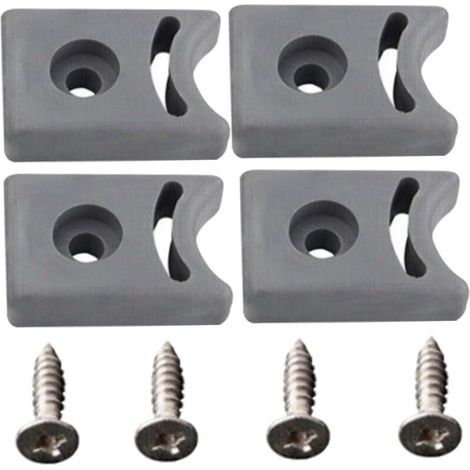 4 Duschtürstopper mit Schrauben, Ersatz-Schiebetürstopper-Sets, vorgebohrt, Antikollisionsschutzblock, Duschzubehör (1/4)