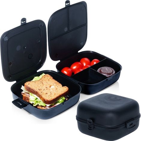 Lunchbox, nero, diviso, 2x700 ml (1/5)