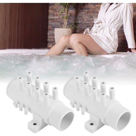 PVC-Wasserrohr für Whirlpool und Thermalbad, 8-Port-Verteiler mit Wasserabscheider (1/5)