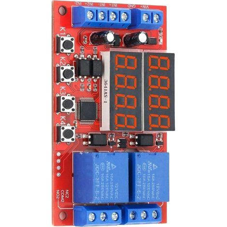 Module de relais temporisé programmable à 2 voies pour (1/5)