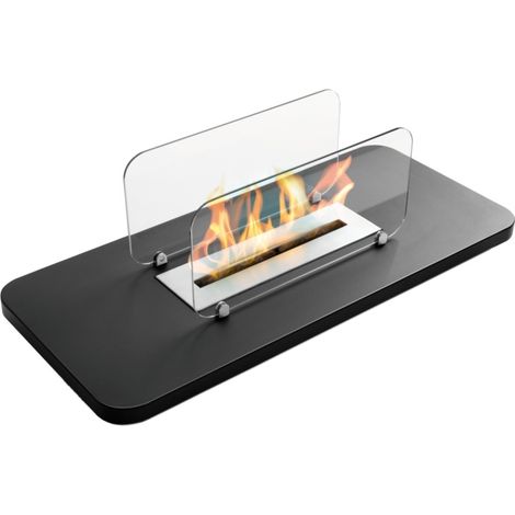 Bio-cheminée de table Rialto Noir 2,0 kW – réservoir 2,2 L, verre protecteur, design compact – Tecno Air System (1/4)