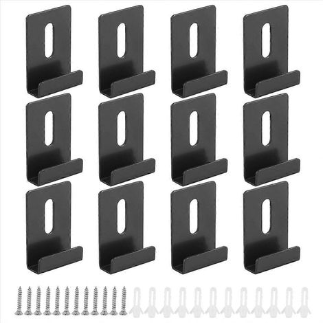 12 pièces clips de miroir Wide Channel support de miroir pour miroir sans cadre (1/5)