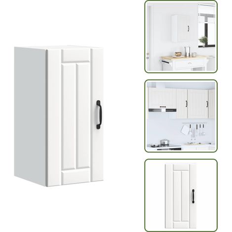 Almacenamiento - vidaXL Armario de pared de cocina Lucca madera ingeniería blanca - Madera de ingeniería
