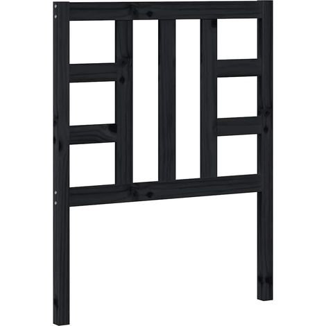 Maison Exclusive - Kopfteil Schwarz 81x4x100 cm Massivholz Kiefer