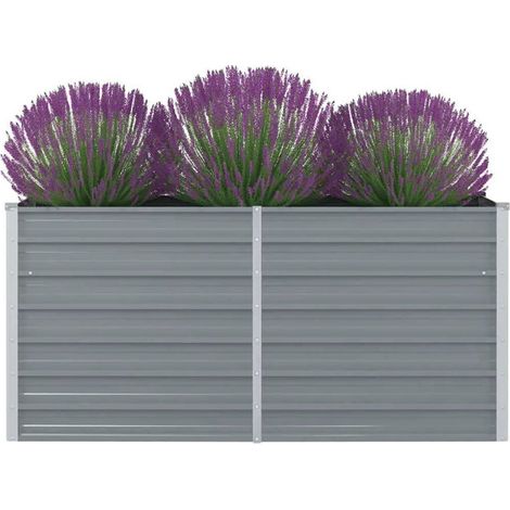 FIMEI Jardinière 160 x 80 x 77 cm Gris Acier galvanisé (1/5)