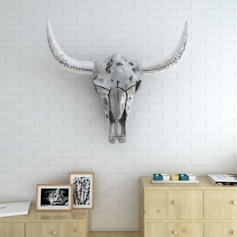 Décoration murale en forme de crâne de taureau Aluminium Argenté CFW746334 (1/5)