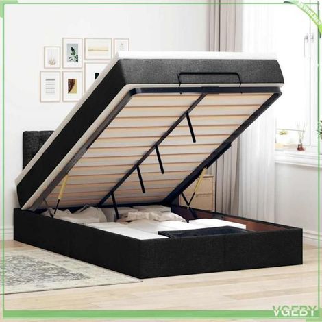 Lit ottoman - 3312383 - 120x200 cm - Matelas ressorts ensachés 20 cm - Rangement sous lit, LED (1/5)