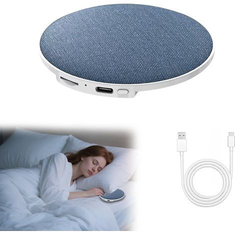 Enceinte de coussin Bluetooth, oreiller, haut-parleur sous l'oreiller, ultra fin, portable, silencieux, pour chambre à coucher, hôtel, camping, voyage, étudiants (B) (1/5)