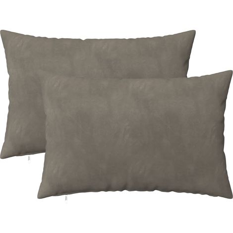 vidaXL Cushion with Pillow HEERLEN 2 pcs Light Grey Velvet (1/5)