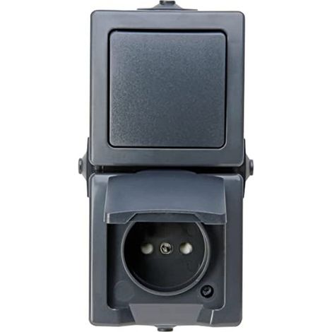 Kopp 138515009 Interruttore per ambienti umidi Nautic Antracite 1 pz. (1/5)