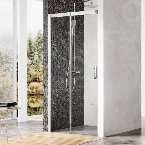 Ravak Matrix - Porte de douche en deux parties MSD2-120 L, 1175-1215 mm, satiné/verre clair 0WLG0U00Z1 (1/5)