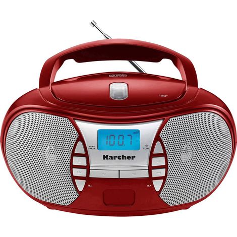 Karcher RR 5025 Radio-lecteur CD FM AUX, CD rouge (1/3)