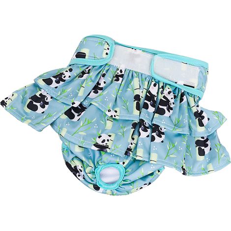 Couches lavables pour chien femelle, ajustement sécurisé, étanche, réglable, réutilisable, menstruel, bambou vert L pour taille 50-60 cm/19,7-23,6 pouces (1/5)