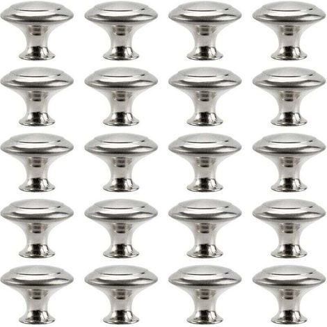 Bouton de Meuble Cuisine Poignées Cabinet Acier Inox Portes Coupe Décoration Porte Cabinet Placard Tiroir Armoire(20PCS) (1/4)