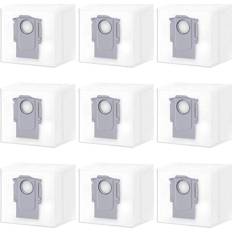 9 sacs d'aspirateur compatibles avec Roborock S8+, S8 Pro Ultra, S7 Pro Ultra, S7 MaxV Ultra, S7 Max Ultra, Q8 Max+, Q7+, Q7 Max+, Q5+, Q5 Pro Plus (1/5)