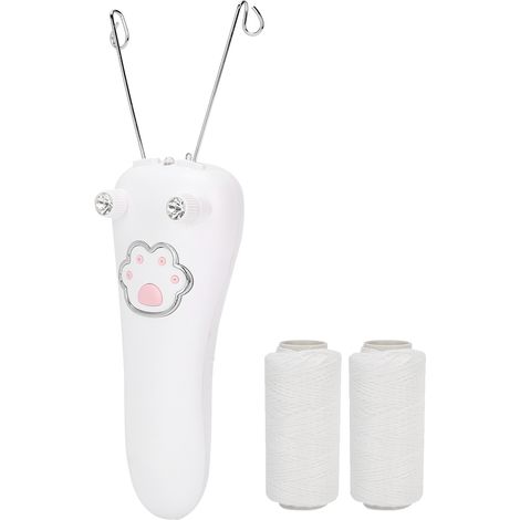Épilateur électrique à fil de coton rechargeable par USB, appareil d'épilation du visage et du corps, blanc (1/5)