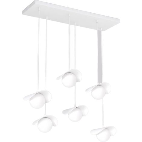 Lampada a sospensione Ritual Emibig, 6xG9 vetro bianco (1/5)