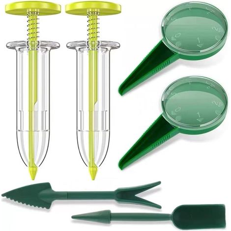 Distributeur de graines, lot de 6 mini semoirs, semoir manuel, outil de semis pour petites graines, plantation de légumes et de fleurs (1/5)