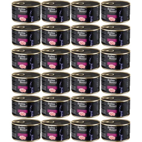 DOLINA NOTECI Premium Reich an Putenfleisch - Nassfutter für Katzen - 24 x 185 g