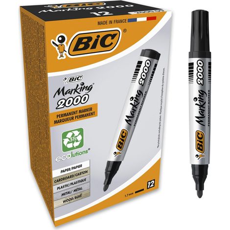 Marcatore Permanente Inchiostro Bic Marking 2000 Nero (1/5)