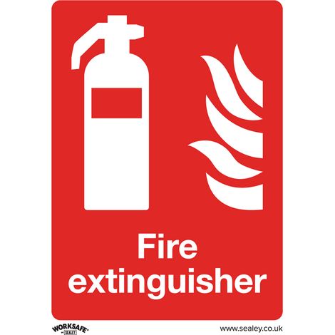 Sealey SS15V1 Worksafe® Fire Extinguisher Safety Sign - Self-Adhesive Vinyl