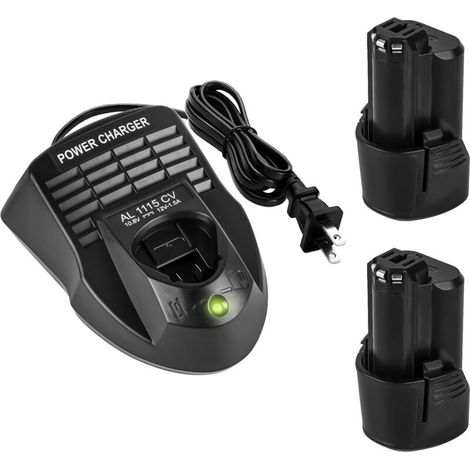 Chargeur universel 12 V pour batteries lithium-ion d’outils électriques – Compatible avec les accus de 10,8 V – Rapide, sûr et compact