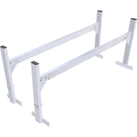 Porte-Échelles de Toit pour Camionnette, Porte-Bagages en Alliage d'Aluminium 2 Barres, Barre de Toit Capacité de Charge 181 kg, Réglables 130-206 cm, Galerie de Toit pour Fourgonnettes, Voyage (1/5)