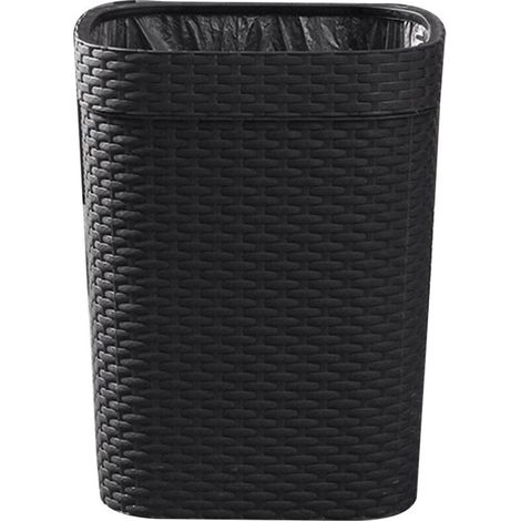 Poubelle en rotin pour bureau, cuisine, panier à papier toilette, ménage