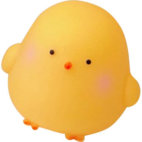 Veilleuse mignonne en forme de poussin jaune, lumière chaude, coque douce et agréable au toucher, lampe animalière à piles pour chambre d'enfant