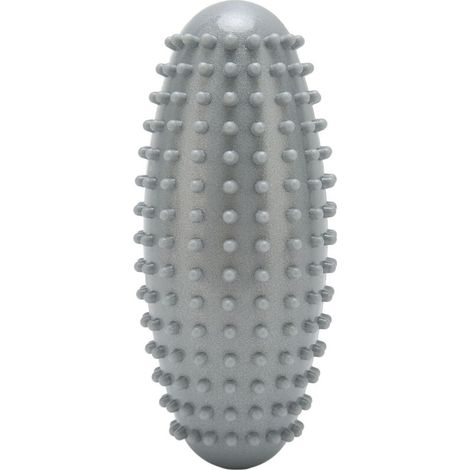 Balle de massage durable sans odeur en PVC pour soulagement musculaire, rouleau multifonction portable pour pieds, dos et fasciite plantaire, couleur grise. (1/5)