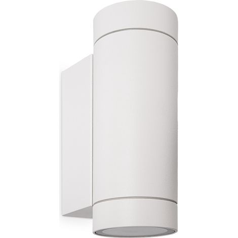 Paco Home Wandleuchte Aussen Lampe Wandbeleuchtung Gartenhaus Wandlampe IP54 3000K Weiß, Typ 1 - 2x GU10