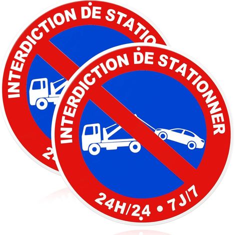 2 Panneau Interdiction de Stationner, Panneau Stationnement Interdit (B) (1/5)