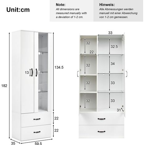 Möbelstück aus Stoff in Weiß 59.5 x 35 x 182 cm HOMAIRE (1/5)