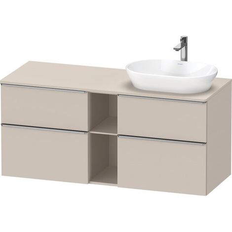 DURAVIT DE4970R70910000 D-Neo KWTUWH Meuble sous-lavabo 1400x550x664 avec miroir, blanc éclatant