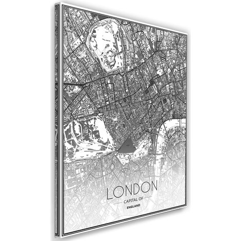 Tableau sur toile Plan de la ville de Londres 60x90 (1/5)