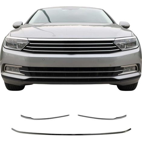 Moulure de Pare-chcos Devant pour VW Passat B8 2015-2019 acier inox foncé 3Pcs (1/5)