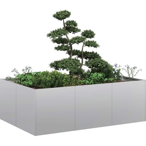 Jardinera 120x80x40 cm de acero galvanizado vidaXL